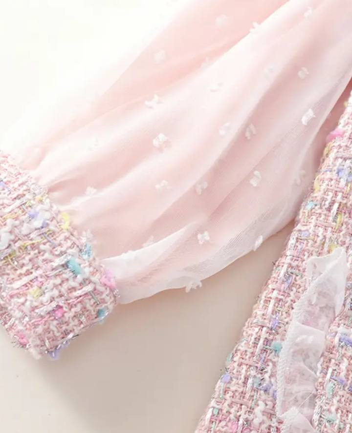 Robe à manches longues à carreaux