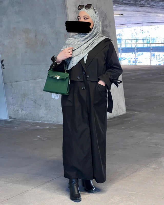 Trench Abaya Noire